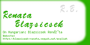 renata blazsicsek business card